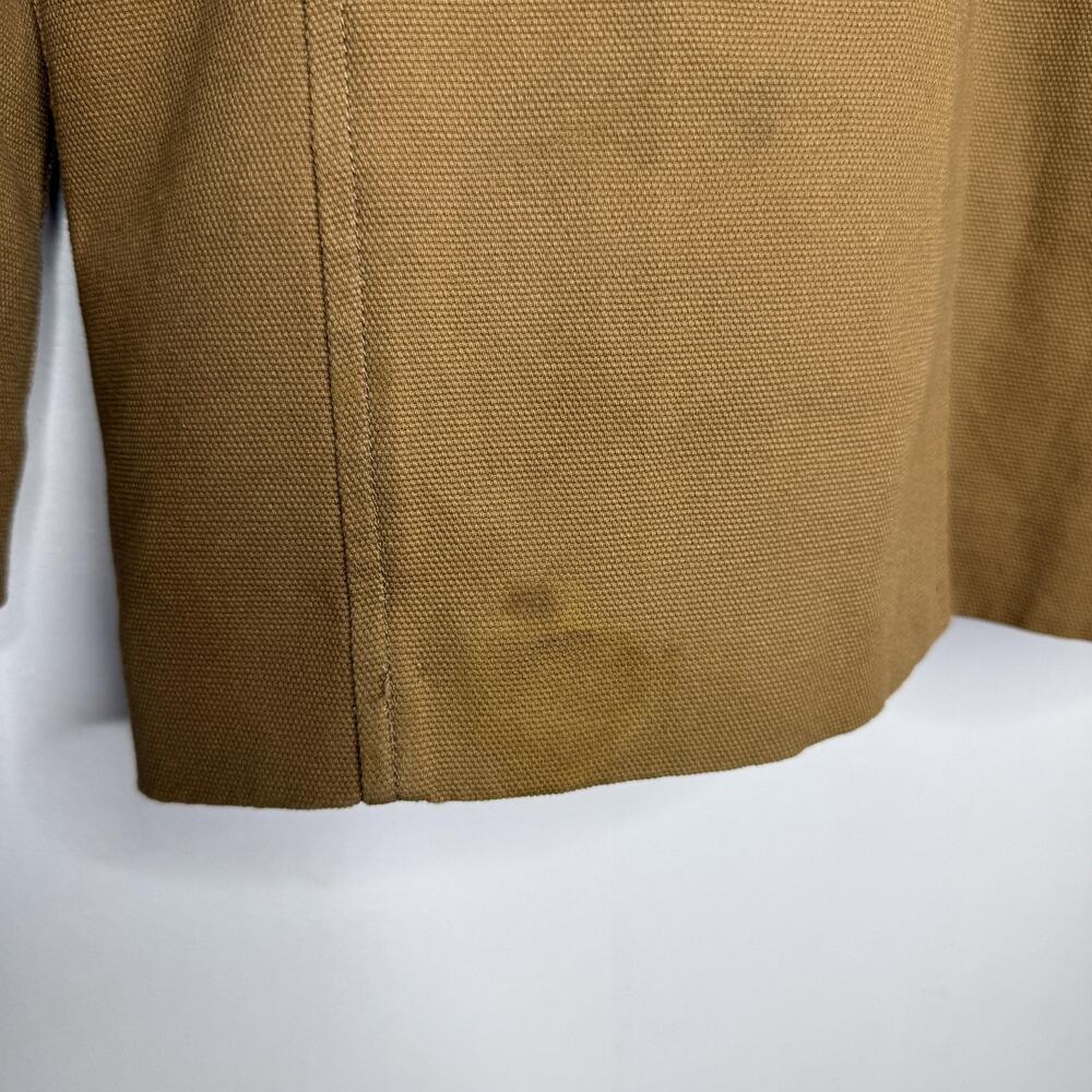 Duluth Trading Blazer Mens LT Brown Canvas Lined Workwear Sport Coat Jacket - Picture 5 of 8